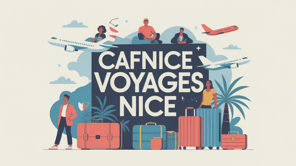 cafnice voyages nice agence illustration vectorielle