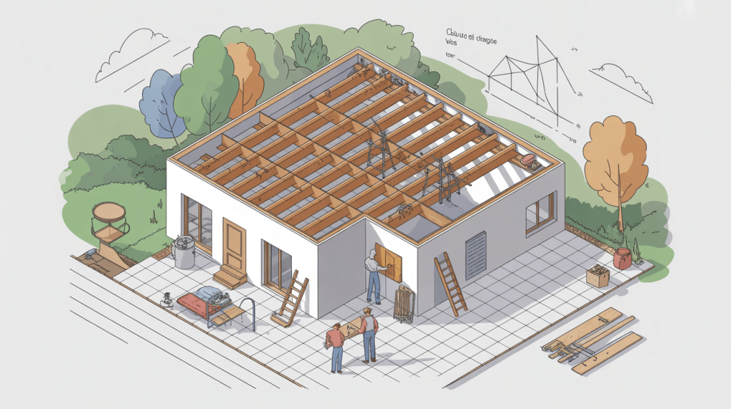 illustration calcul fermette comble amenageable structure charges