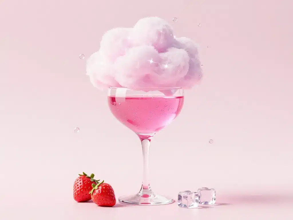 cocktail barbapapa limonade fraise verre transparent fraises barbapapa