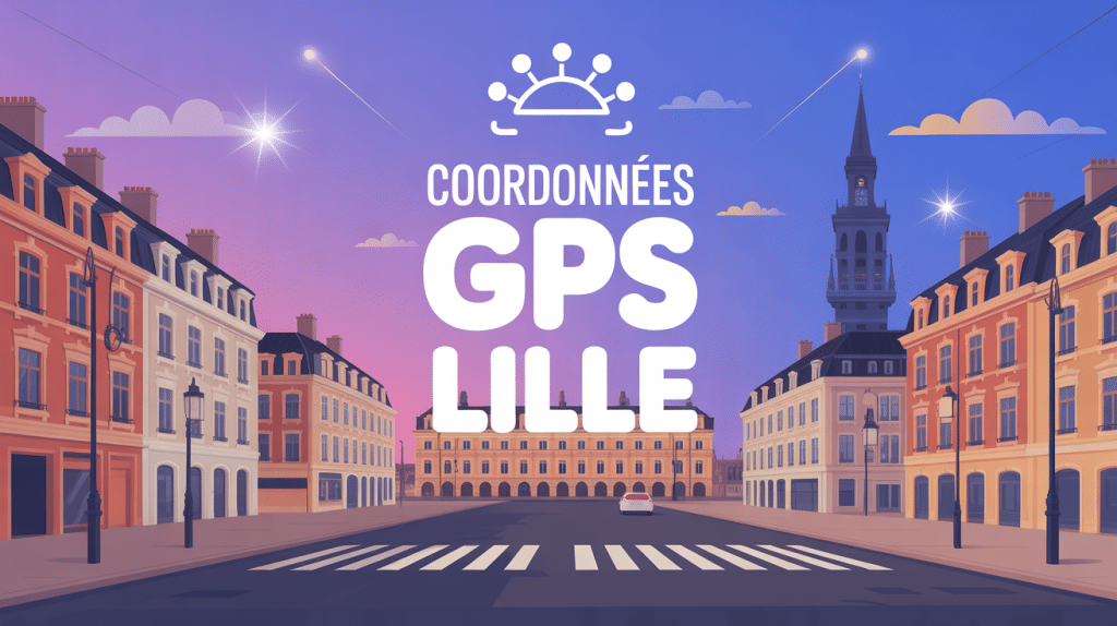 Vue stylisée latitude 50.636268 longitude 3.171153 Lille centre vibrant