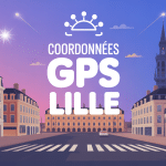 Vue stylisée latitude 50.636268 longitude 3.171153 Lille centre vibrant