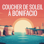 coucher de soleil bonifacio falaises blanches mer turquoise