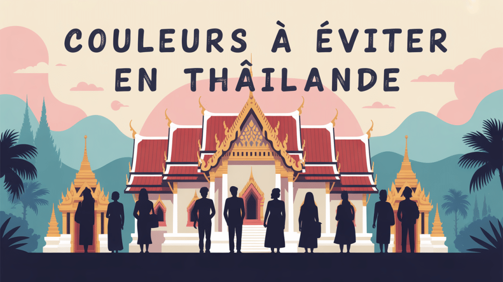 illustration couleur à éviter en thaïlande pour voyageurs