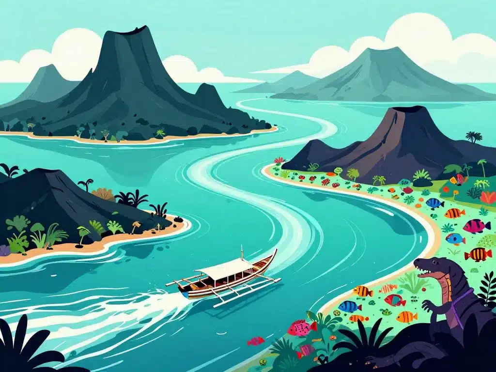 itineraire croisiere lombok flores entre iles komodo bateau