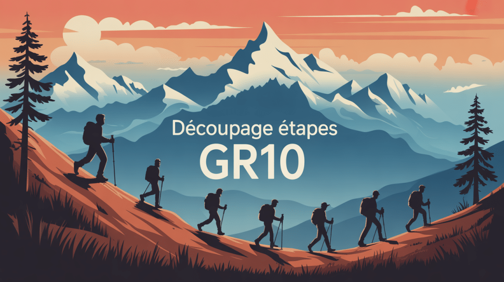 illustration carte étape du gr10 Pyrénées