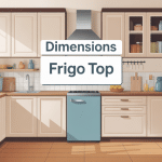Frigo top dimensions sous plan de travail dans petite cuisine