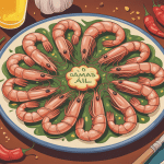 gambas à l’ail recette espagnole en assiette tapas