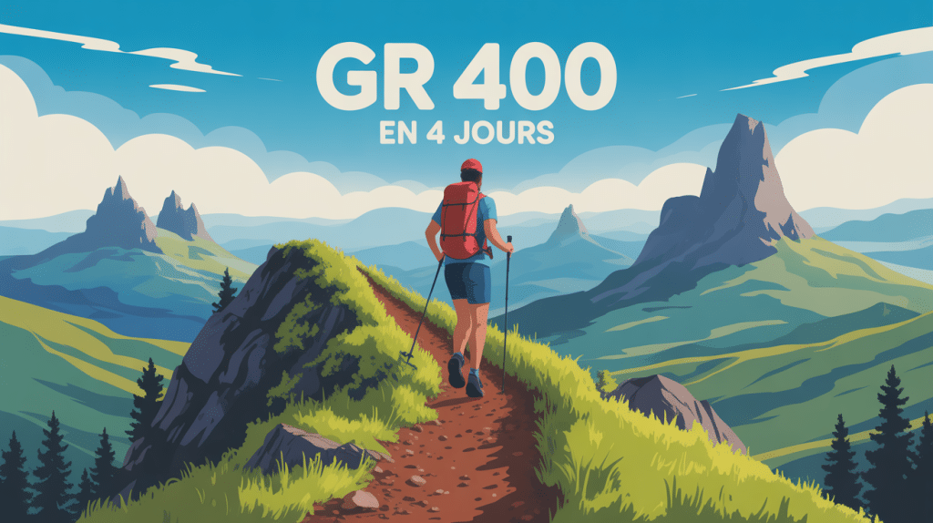 GR 400 en 4 jours randonneur sur crêtes du Cantal
