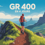 GR 400 en 4 jours randonneur sur crêtes du Cantal
