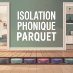 isolation phonique parquet moderne sous-couche coupe schéma