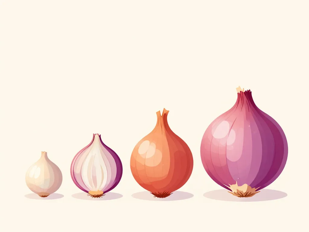 poids échalote échalotes différentes tailles visuel