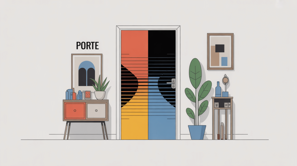 illustration stylisée guide porte acoustique 100 db