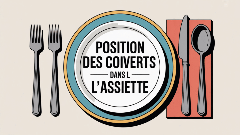 position des couverts dans l'assiette assiette stylisée restaurant