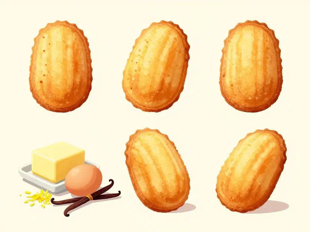 Recette biscuit madeleine Cyril Lignac vue ingrédients et madeleines