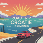 road trip croatie 2 semaines illustration panorama paysages