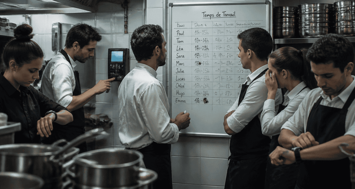 horaire dans la restauration chef planning équipe