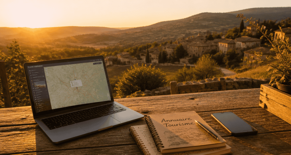 annuaire tourisme table carnet carte village