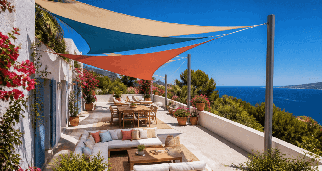 baches ombrage terrasse mediterraneenne