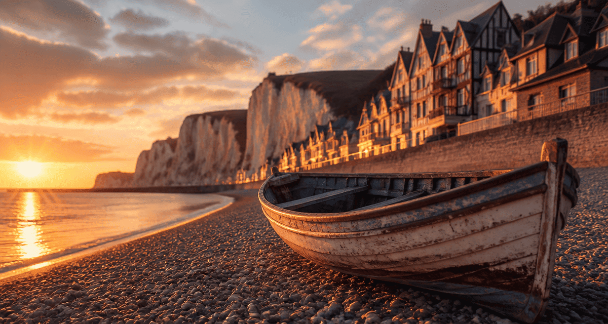 beaux villages autour de fécamp plage yport falaises