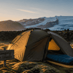 camping en islande tente glacier prairie
