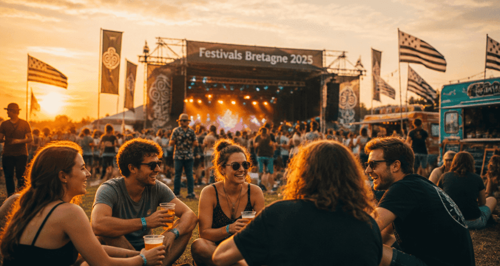 Festivals Bretagne 2025 groupe amis scène