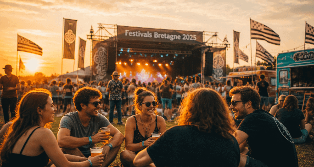 Festivals Bretagne 2025 groupe amis scène