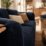 homifab avis canapé velours bleu couture