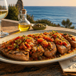recette thonine grillée à la provençale sur table méditerranéenne