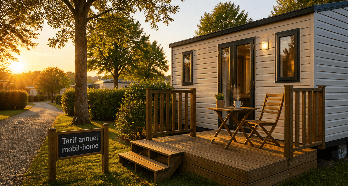tarif location mobil home à lannée mobil-home moderne camping