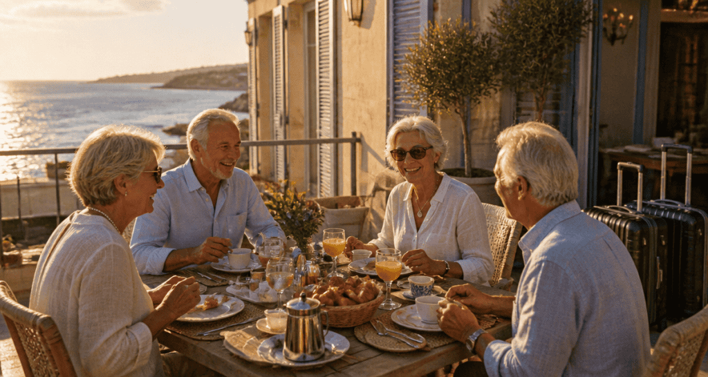 voyages organisés pour personnes seules 70 ans seniors groupe terrasse