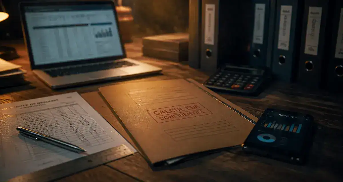 EBE calcul : feuille de calcul et graphiques de rentabilité réelle