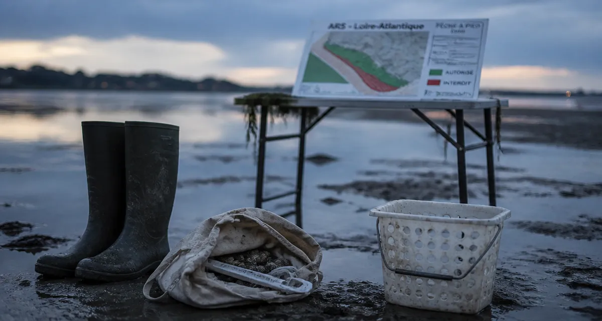 Interdiction pêche à pied Loire-Atlantique : risques sanitaires sur l’estran, coques et bottes