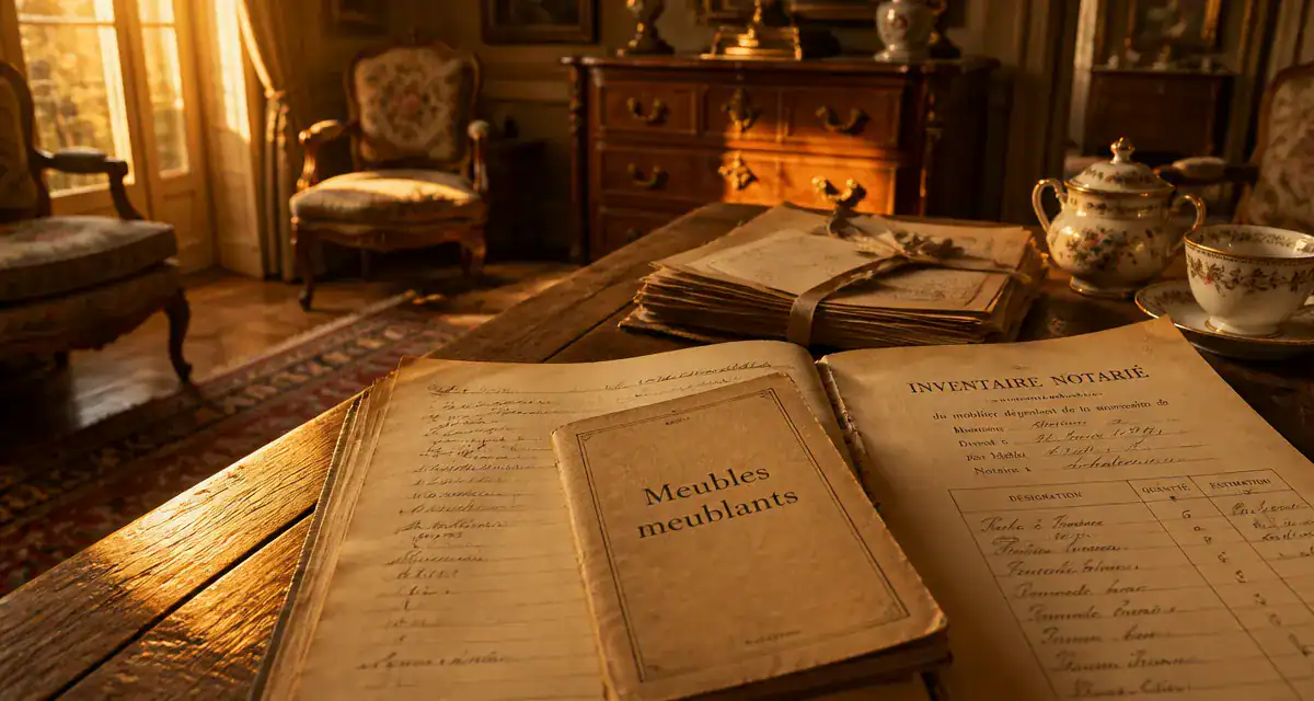 liste des meubles meublants succession sur table ancienne