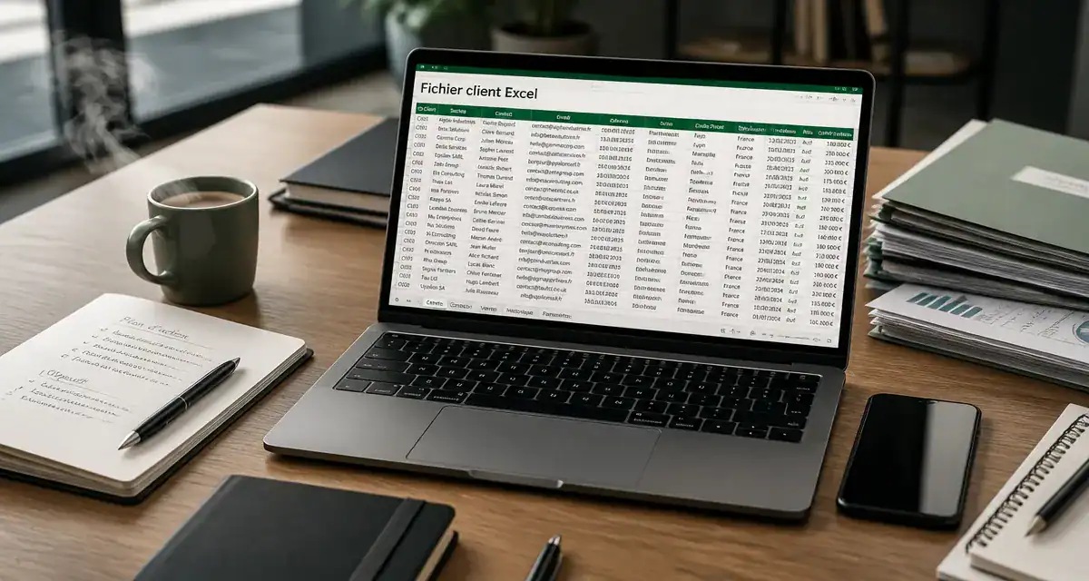 modèle fichier client excel gratuit sur ordinateur