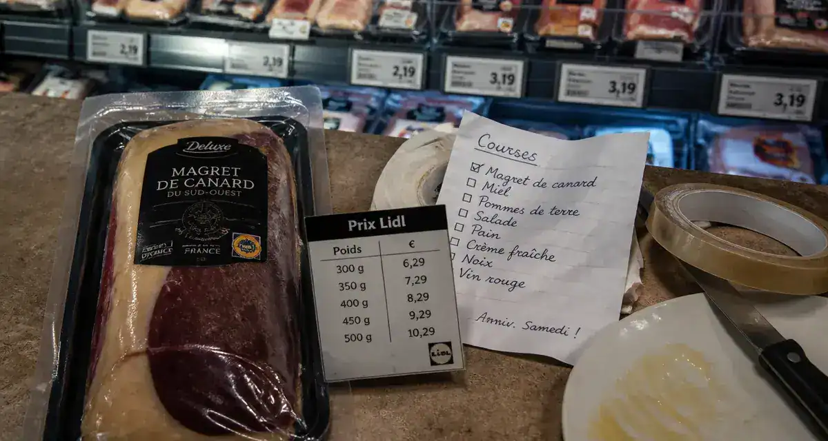 Prix magret de canard Lidl : barquette sous vide, moins de 20 € le kilo