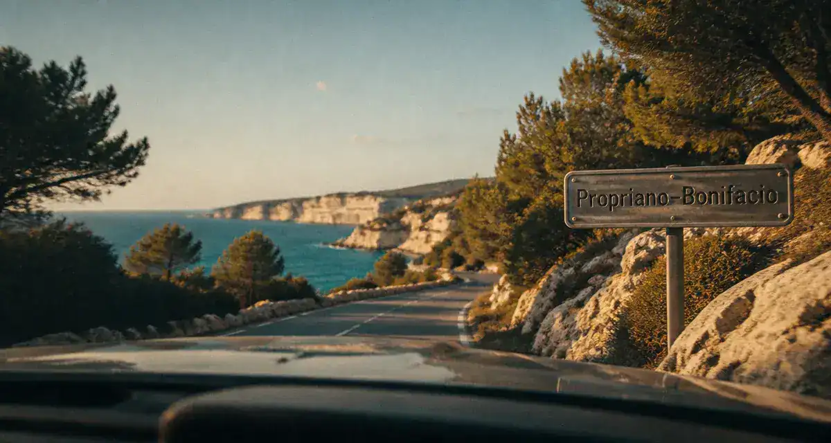 Propriano Bonifacio distance : route T40 vers l’extrême Sud