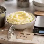 Purée par personne : portion 250 g