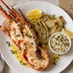 Accompagnement langouste : beurre citron, fenouil rôti et riz pilaf léger