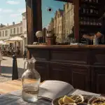 Café du commerce ars : grande terrasse, carte variée et fruits de mer
