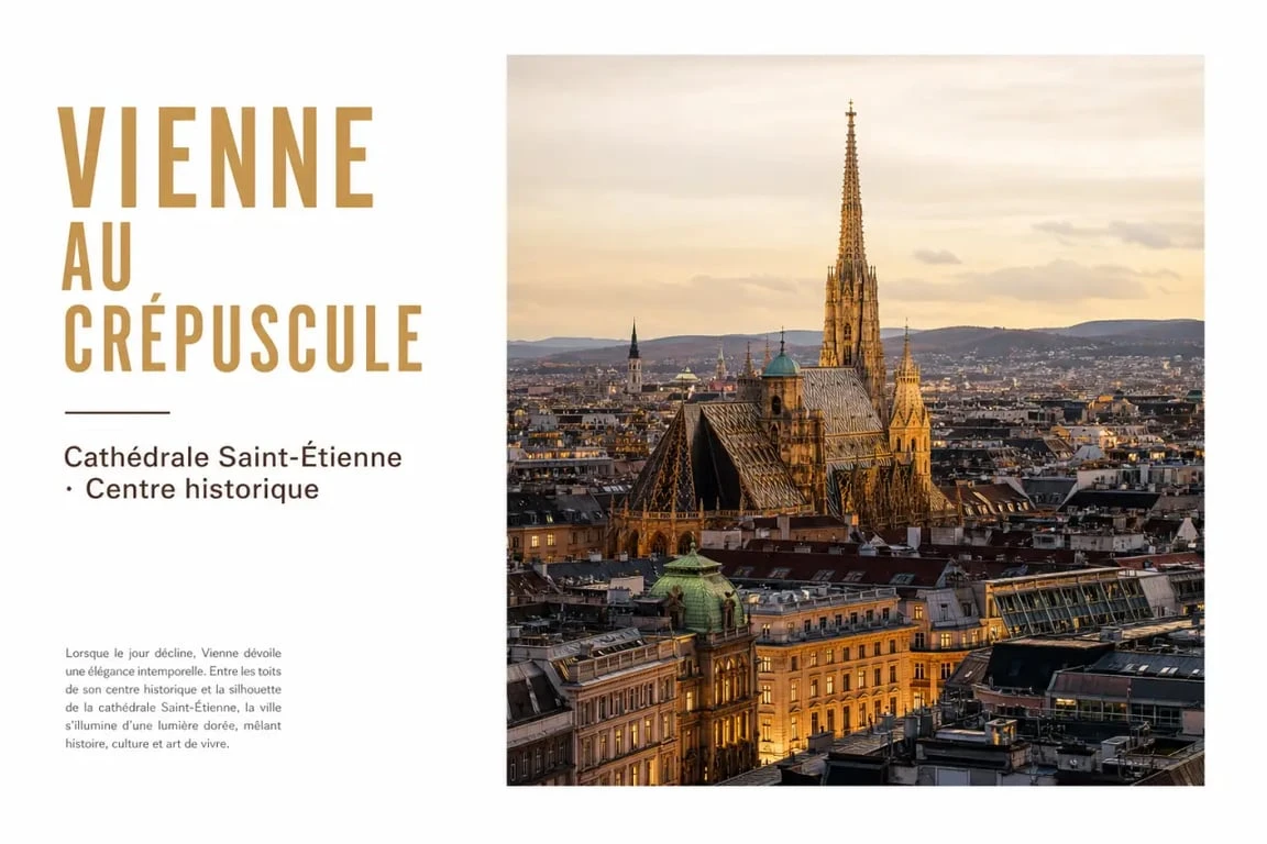Visiter Vienne en 3 jours : vue éditoriale de la cathédrale Saint-Étienne et du centre historique