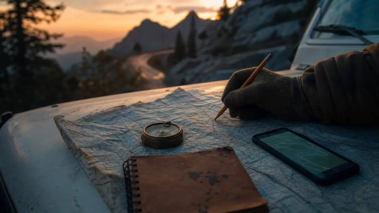 Préparer un road trip : carte papier, itinéraire et navigation sur van