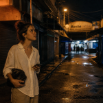 Quartier dangereux île Maurice : ruelle sombre à Port-Louis après la fermeture des commerces
