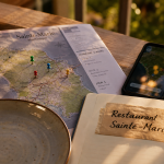 Restaurant sainte marie martinique : carte et itinéraire sur table à Sainte-Marie