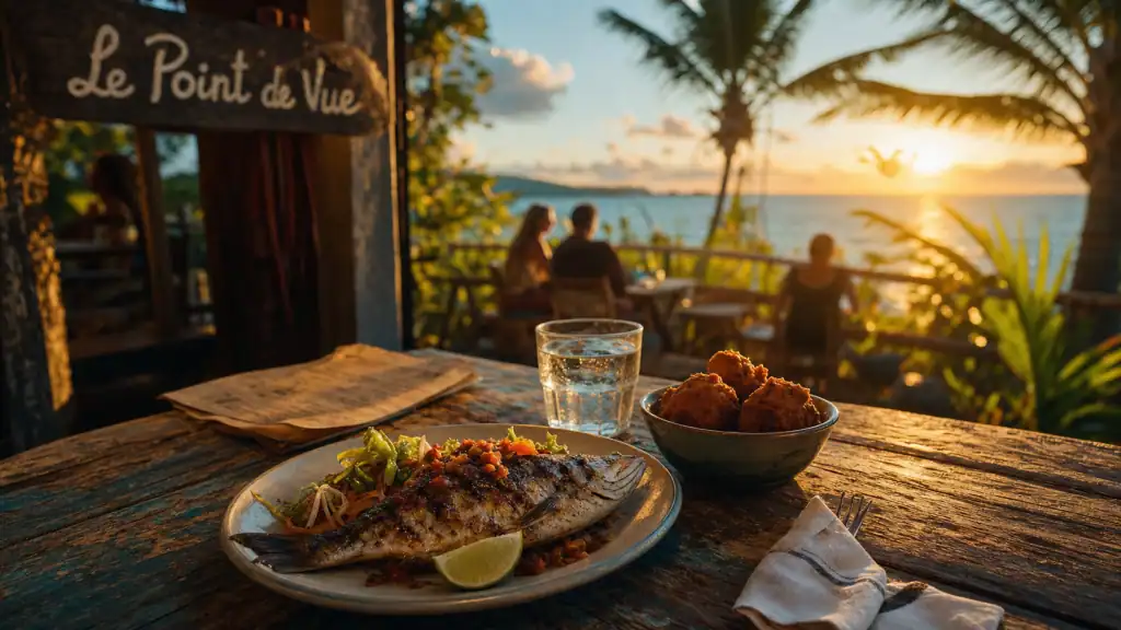 Restaurants Sainte-Marie Martinique : table créole vue mer