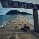 Sainte Marie Martinique tombolo, cordon de sable à traverser sans risque