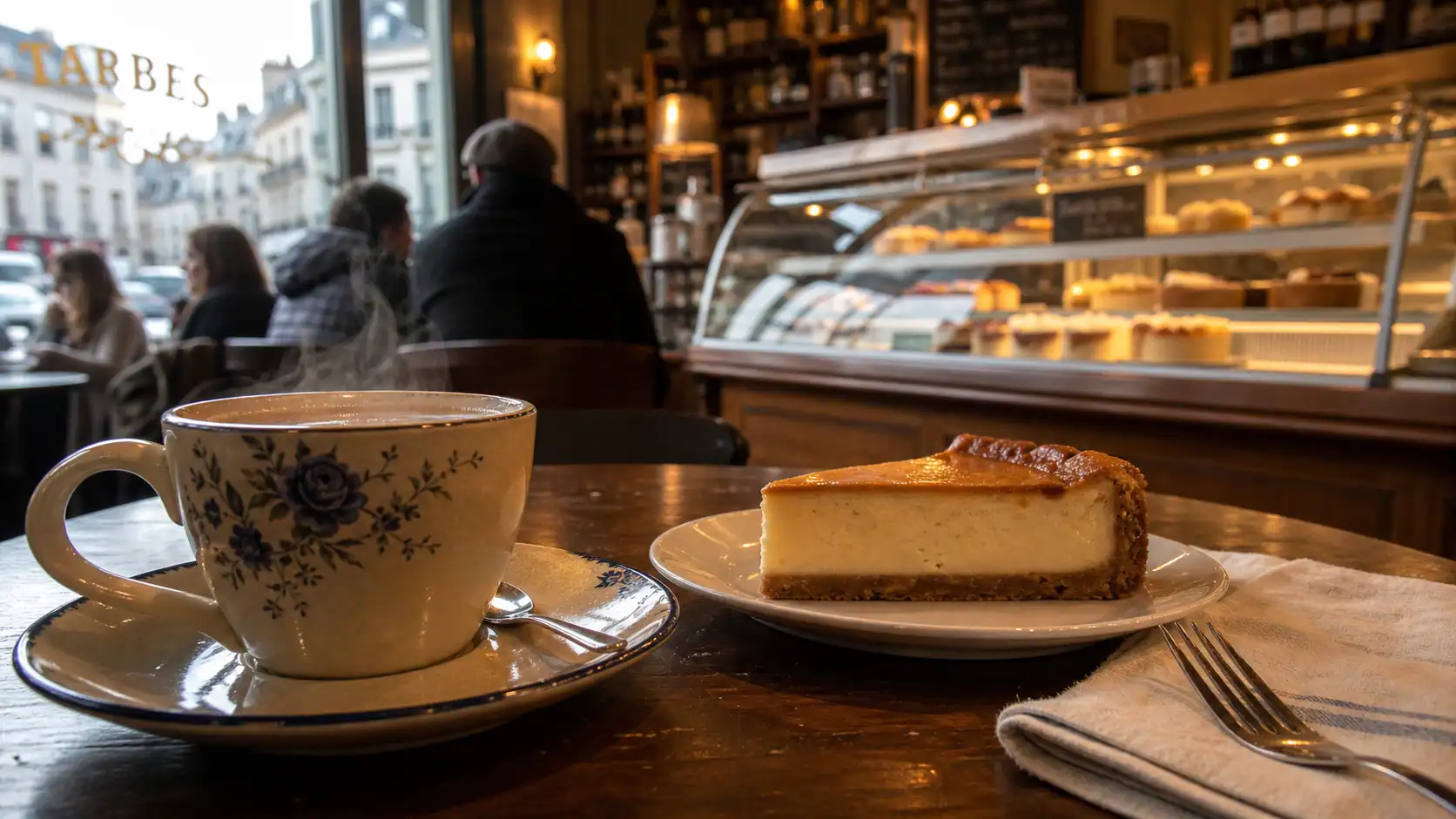 Salon de thé tarbes : tasse de thé et cheesecake maison