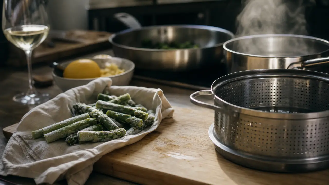 Asperges congelees a la vapeur, 10 minutes, vertes