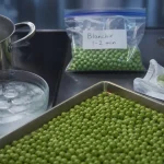 Congélation de petits pois frais : blanchir 1-2 min pour couleur et texture
