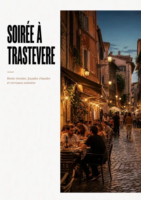 Que visiter à Rome : ambiance de Trastevere en soirée