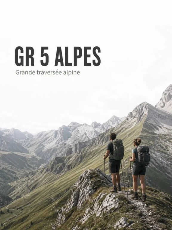 GR 5 Alpes, randonnée panoramique sur une crête alpine avec vue sur les grands massifs